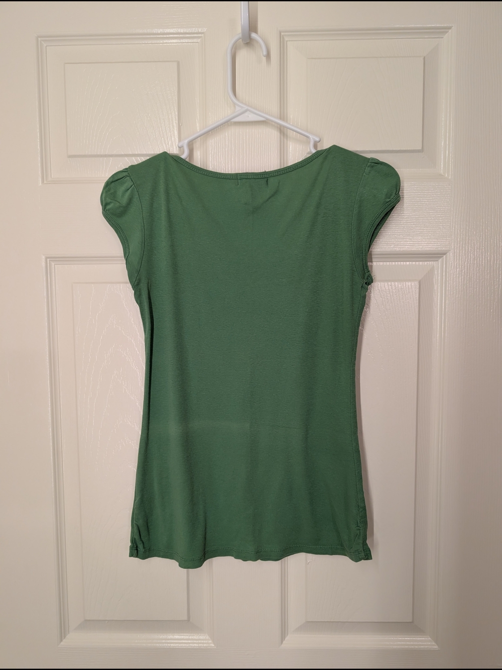 Wet Seal Green Scoop Neck Puff-Sleeve Tee - Picture 3 of 6